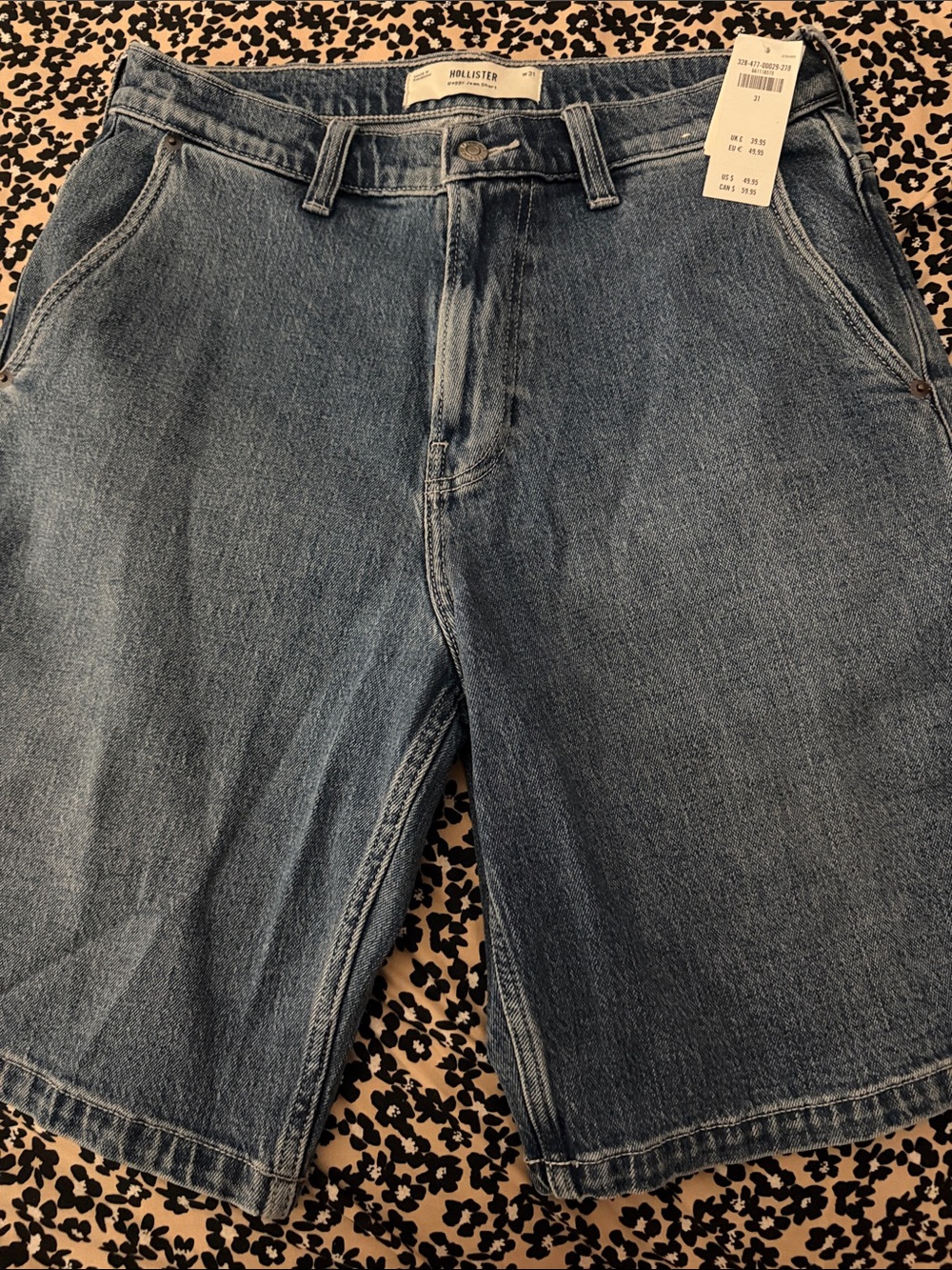 Hollister Men's Medium Blue Denim Jean Shorts